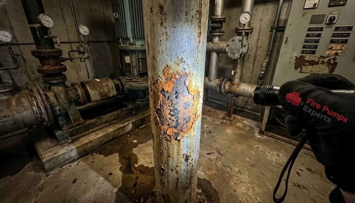 vertical turbine fire pump, fire pump corrosion, fire pump maintenance
