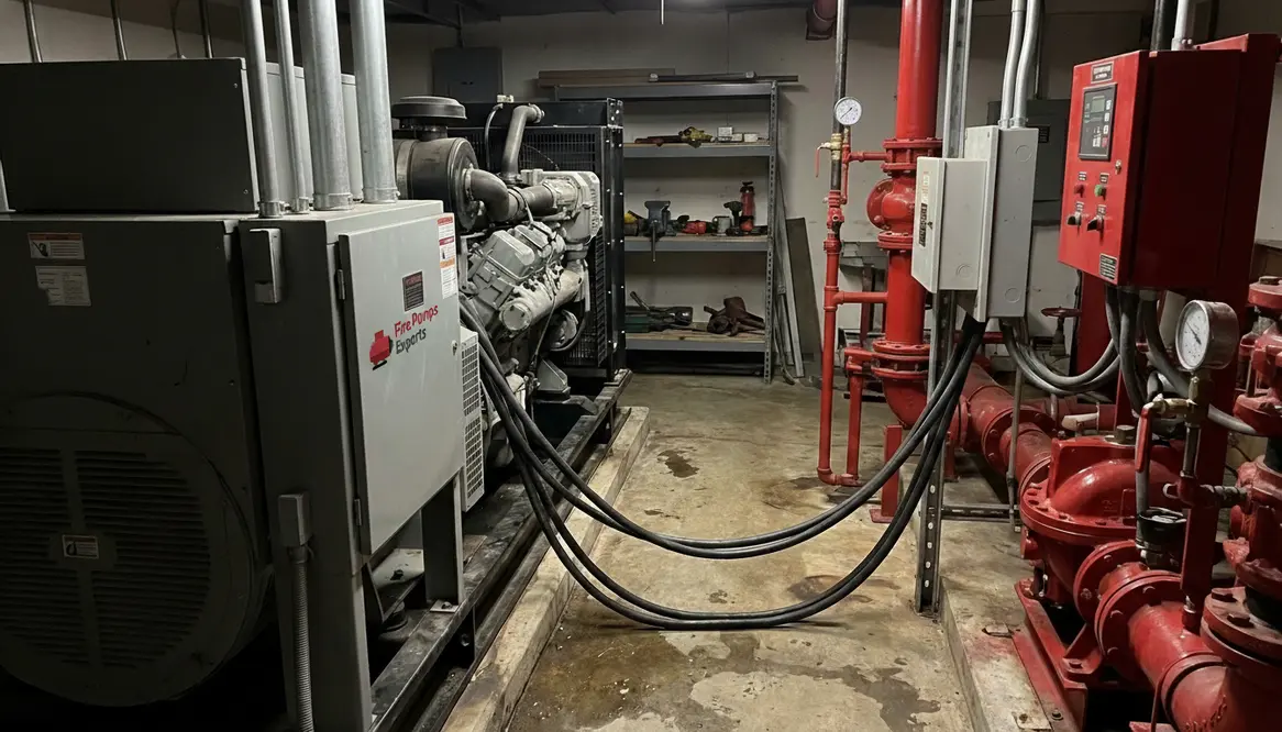 can fire pump run on generator