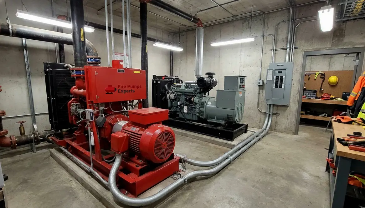 can fire pump run on generator
