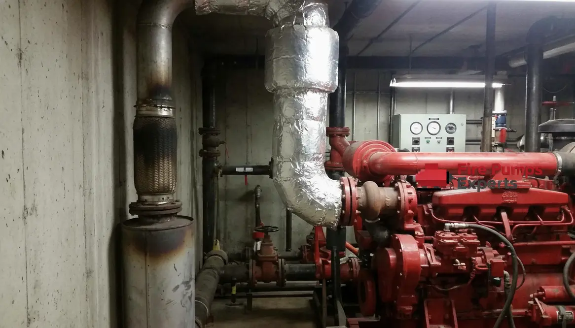 diesel exhaust backpressure, diesel fire pump, fire pump maintenance