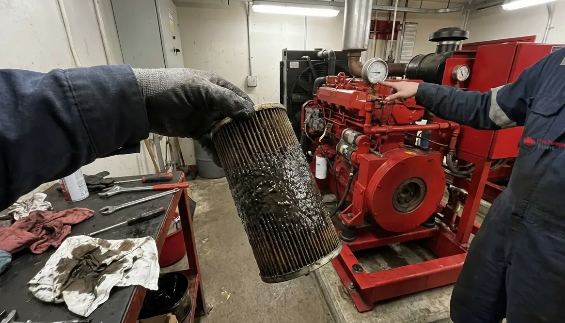 diesel fire pump fuel filter, diesel fire pump maintenance, fire pump troubleshooting