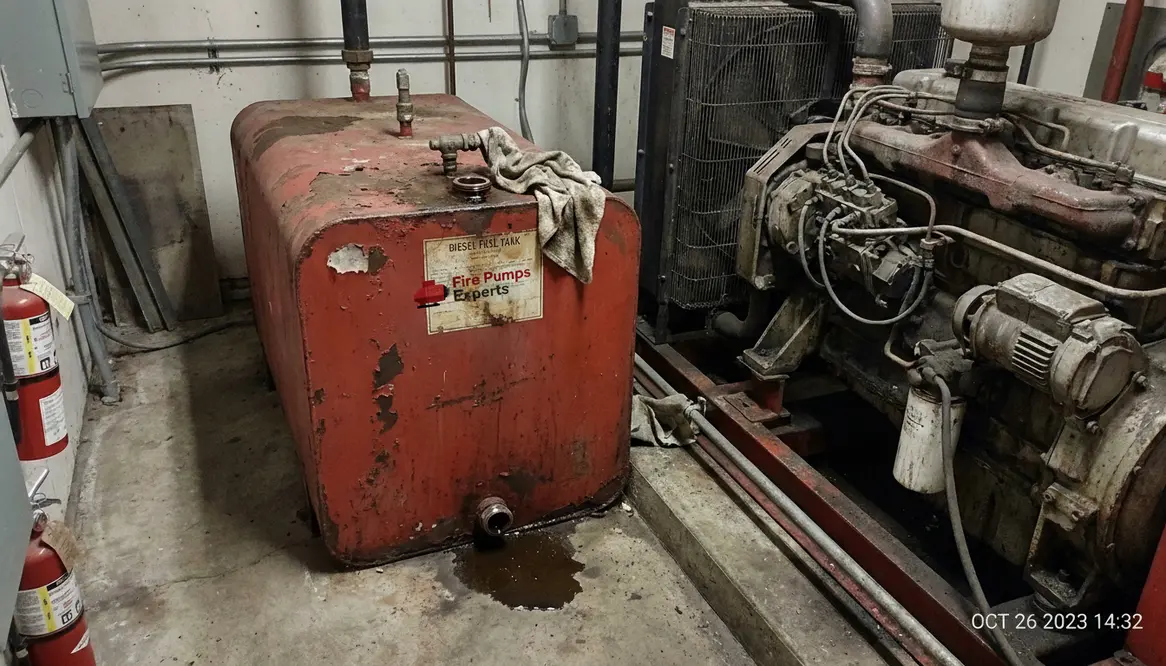 diesel fire pump fuel tank, diesel fire pump, fire pump maintenance