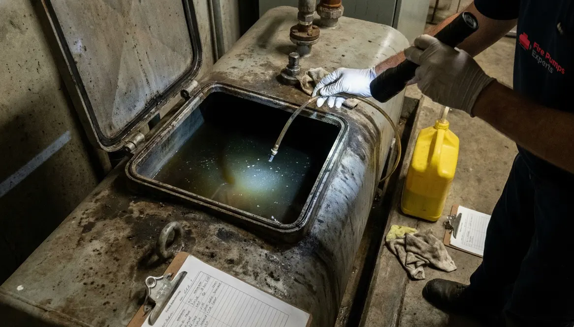 diesel fire pump fuel tank inspection