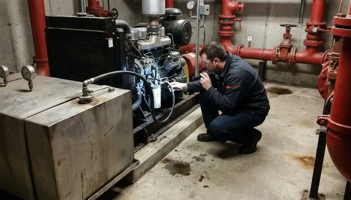 diesel smell in fire pump room