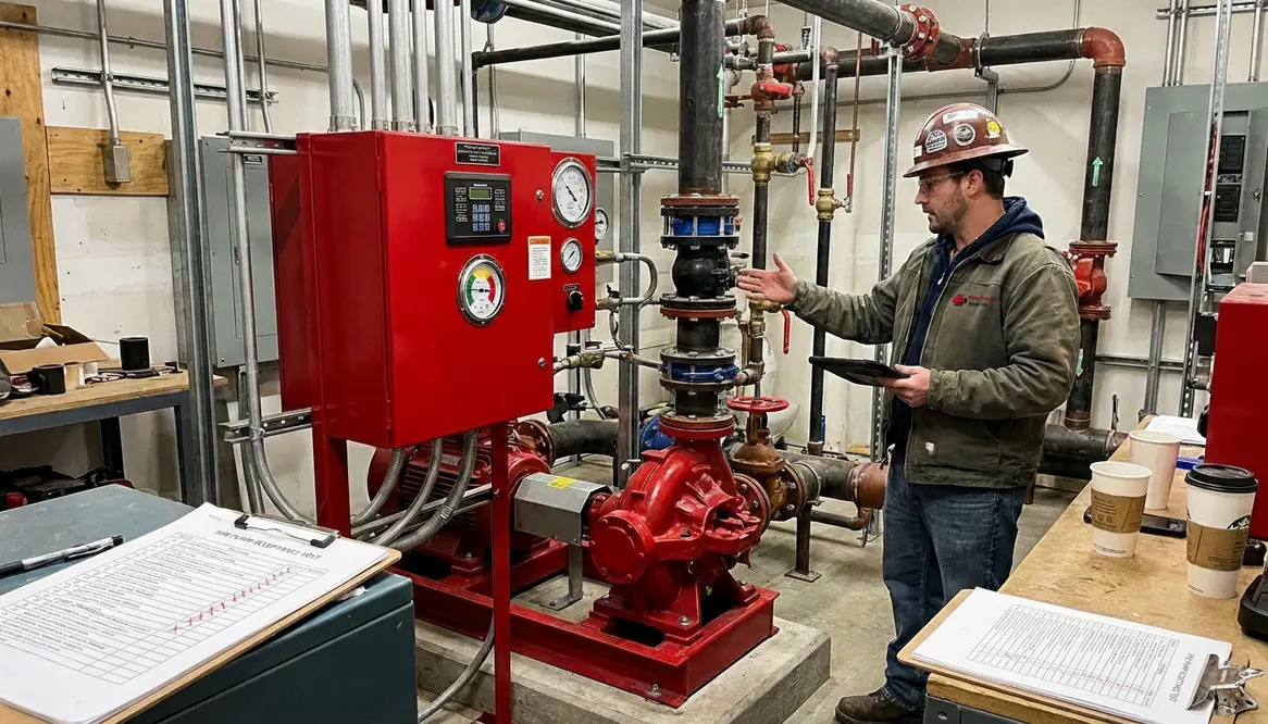 fire pump acceptance test, fire pump testing, fire pump installation