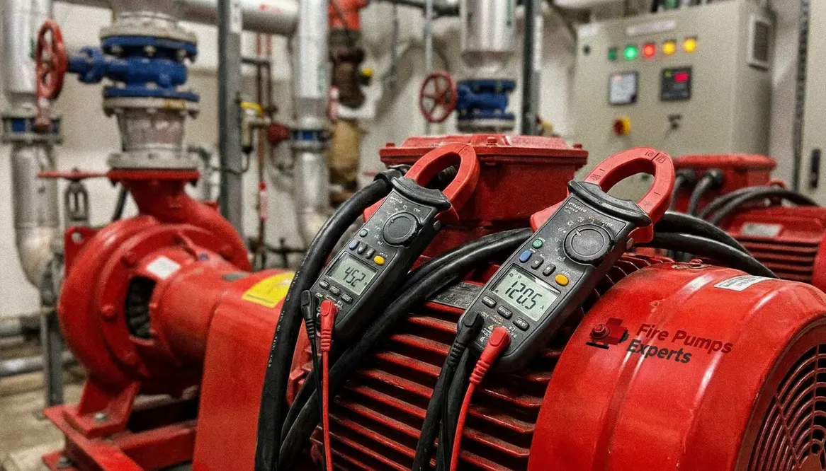 fire pump amperage, fire pump churn test, fire pump flow test
