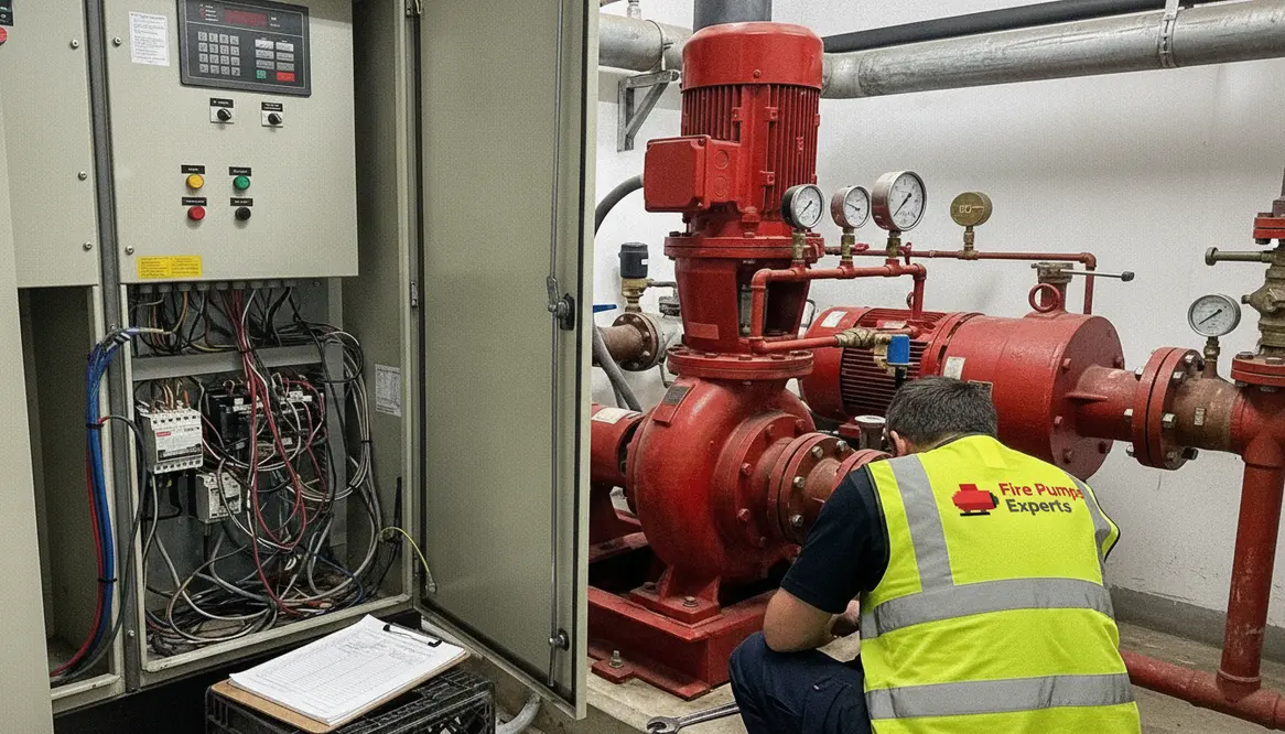 fire pump commissioning, fire pump installation, fire pump testing