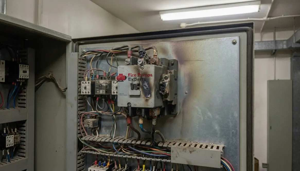 fire pump controller, contactor failure, electric fire pump