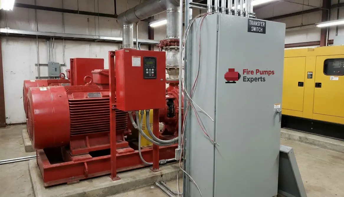 fire pump emergency power, fire pump transfer switch, fire pump generator