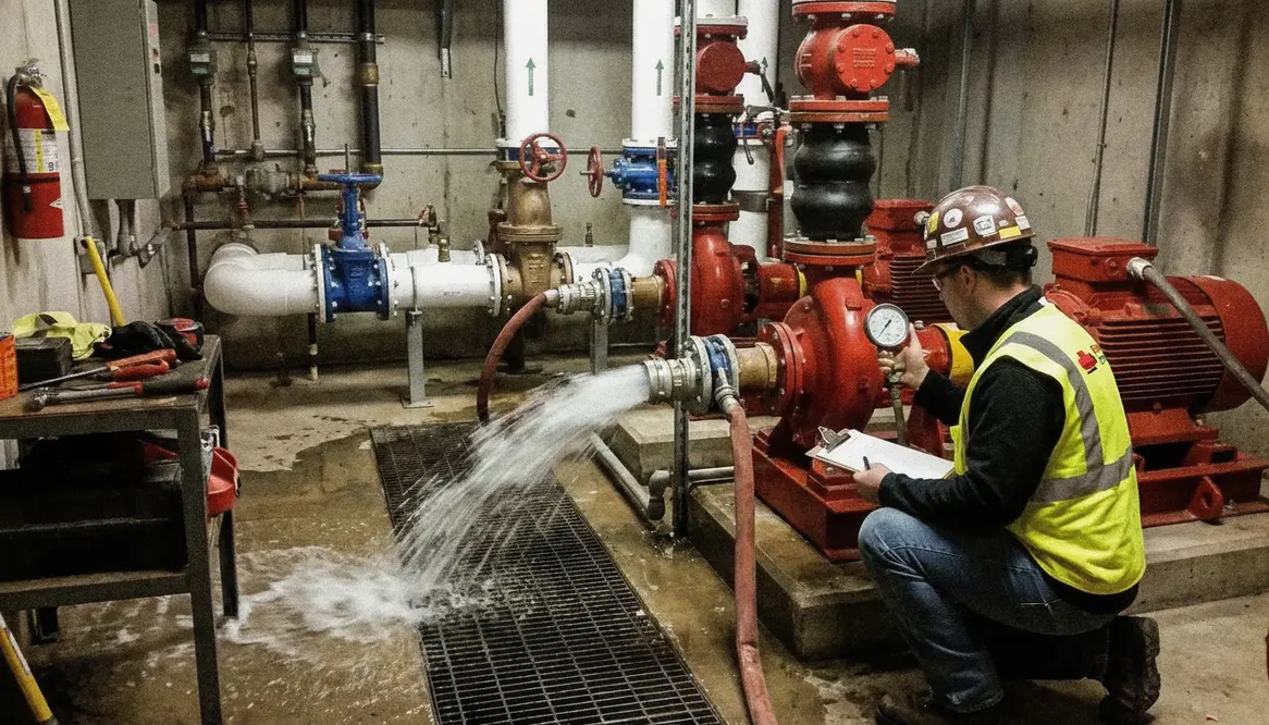 fire pump flow test, fire pump water supply, fire pump testing