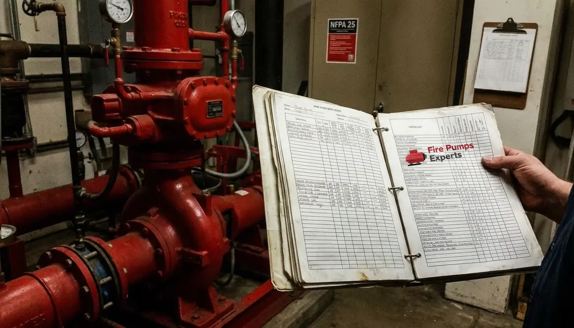 fire pump inspection records, fire pump maintenance records, NFPA 25