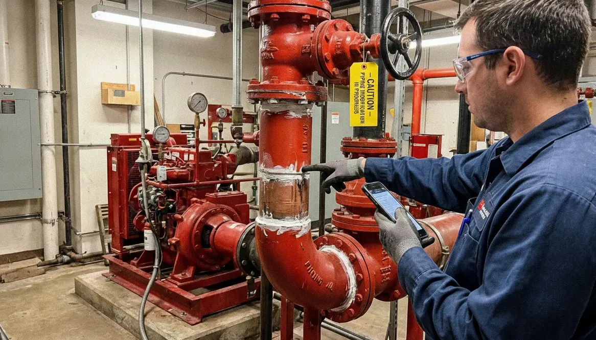 fire pump piping, fire pump testing, fire pump system