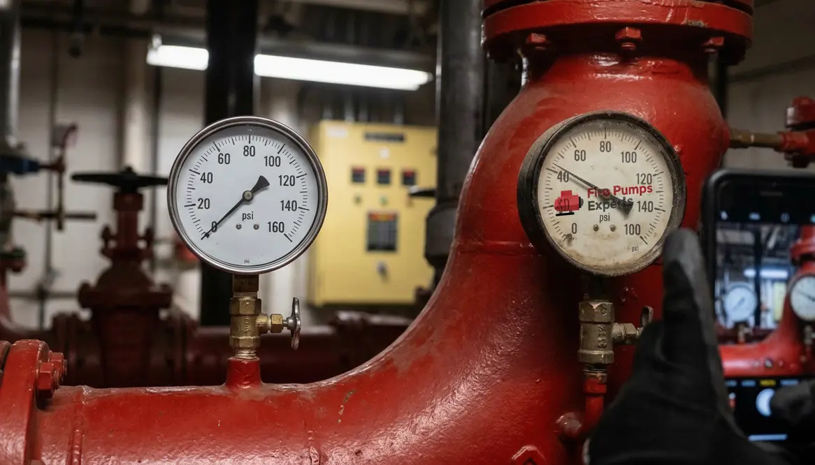 fire pump pressure gauge, fire pump testing, pressure gauge accuracy