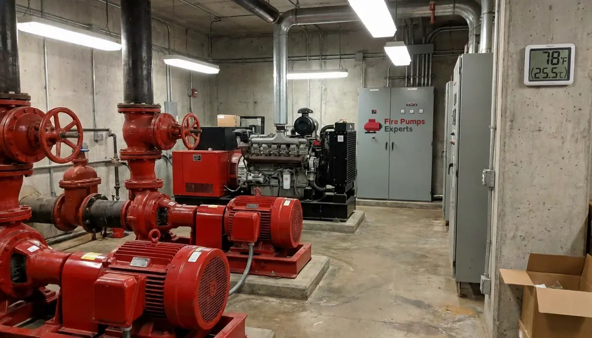 fire pump room temperature