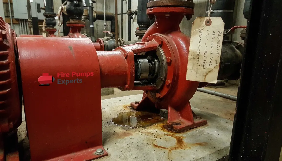fire pump seal leak