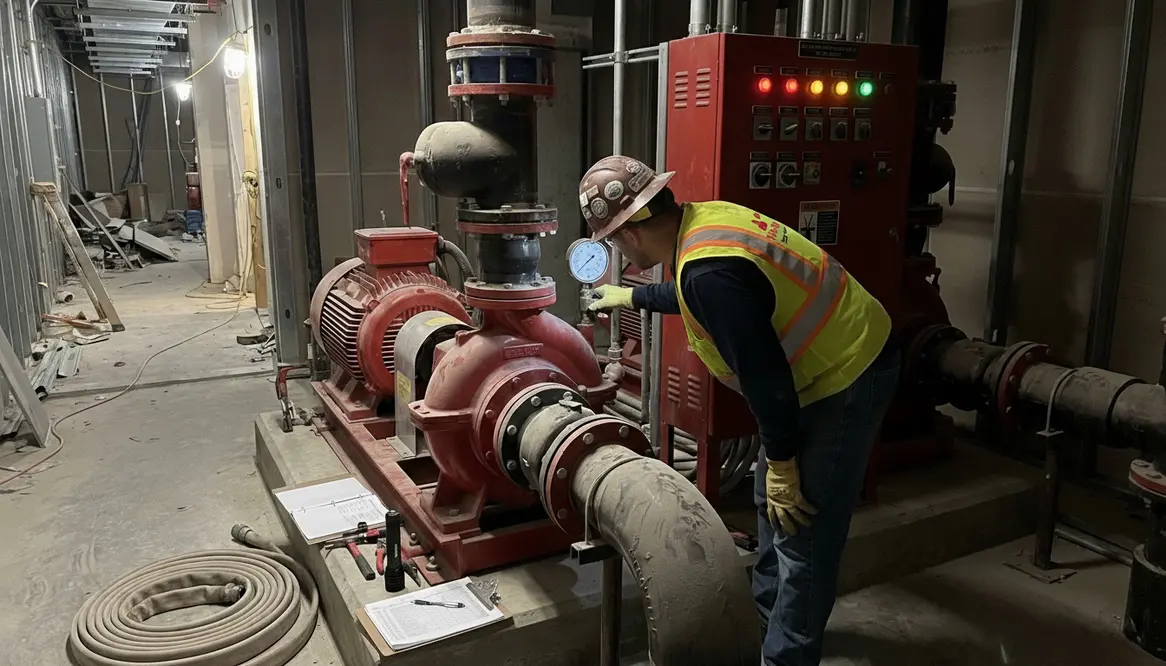 fire pump startup, fire pump commissioning, fire pump troubleshooting