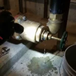 fire pump test header leaking after test