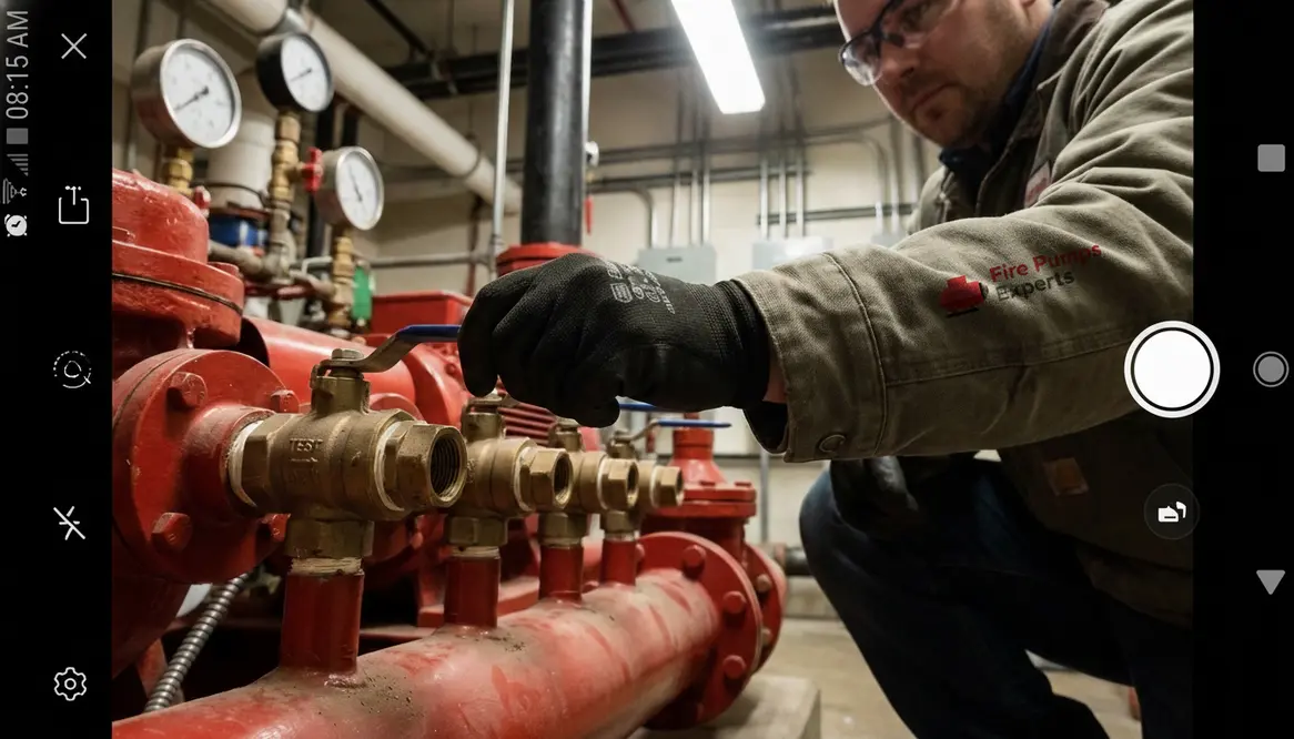fire pump test header valve inspection