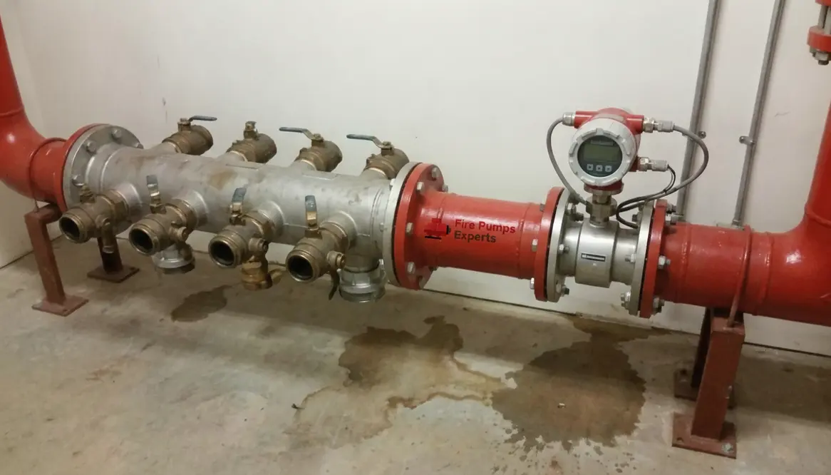 fire pump test header vs flow meter