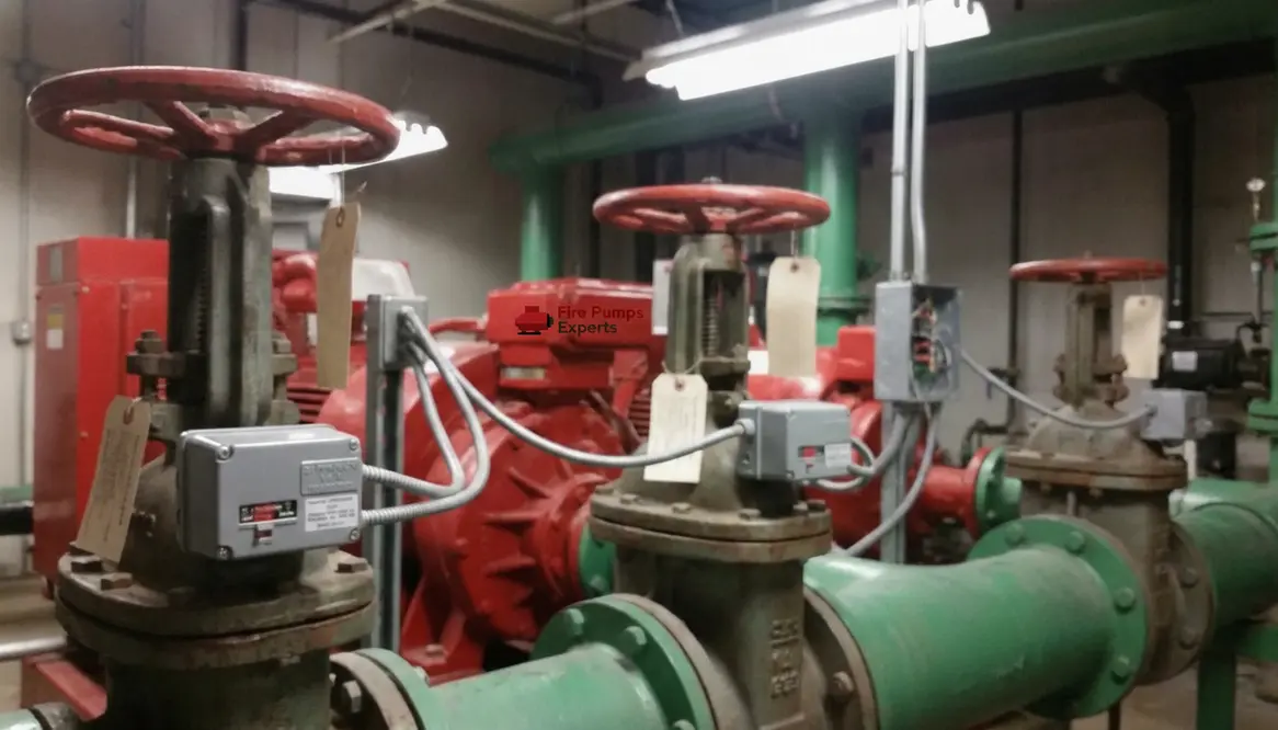 fire pump valve supervision, supervisory switch, fire pump requirements