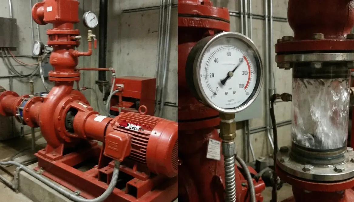 fire pump vibration at high flow