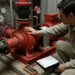 fire pump vibration during churn test