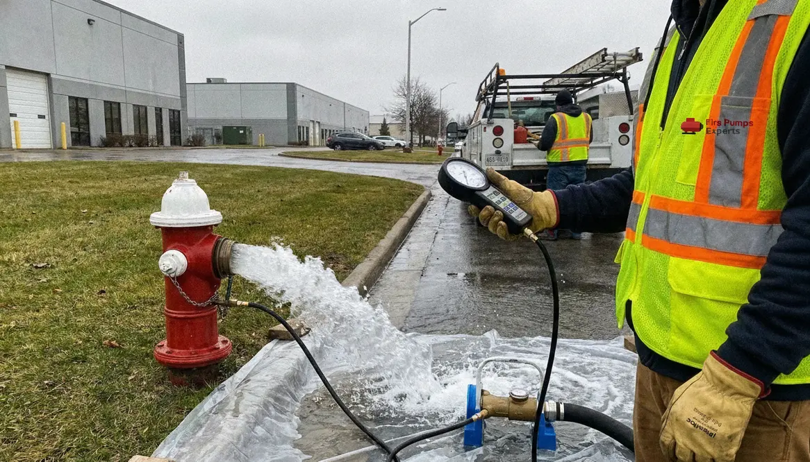 fire sprinkler flow test