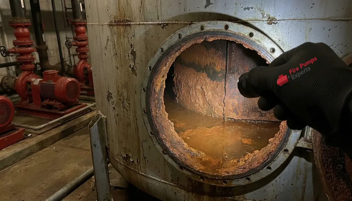 fire water tank corrosion, fire pump maintenance, fire protection tank