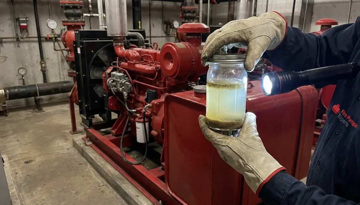 how to check diesel fire pump fuel condition