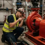 how to identify fire pump cavitation during testing