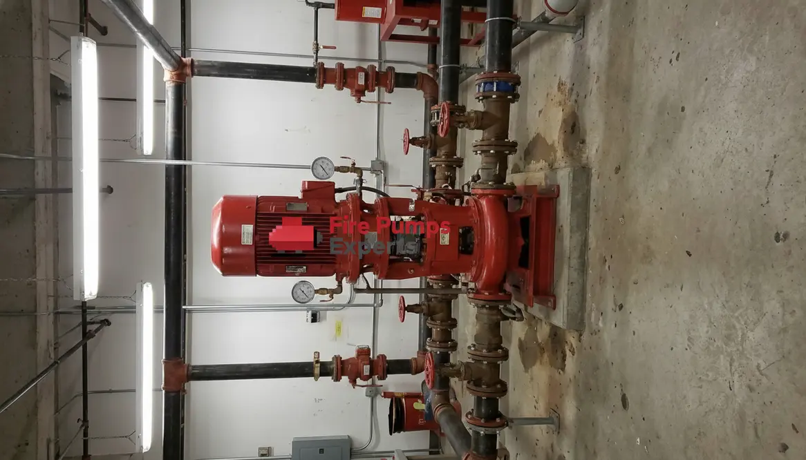 vertical inline fire pump