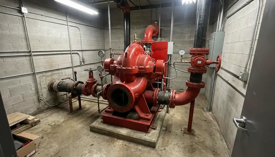 vertical split case fire pump