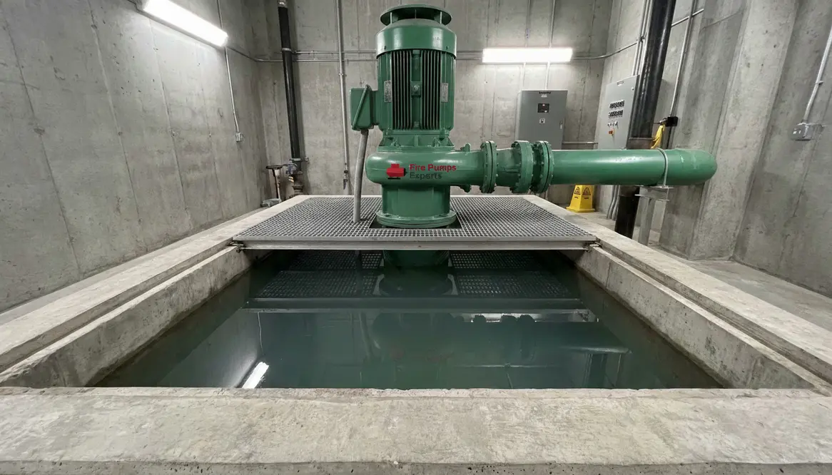 vertical turbine fire pump wet well